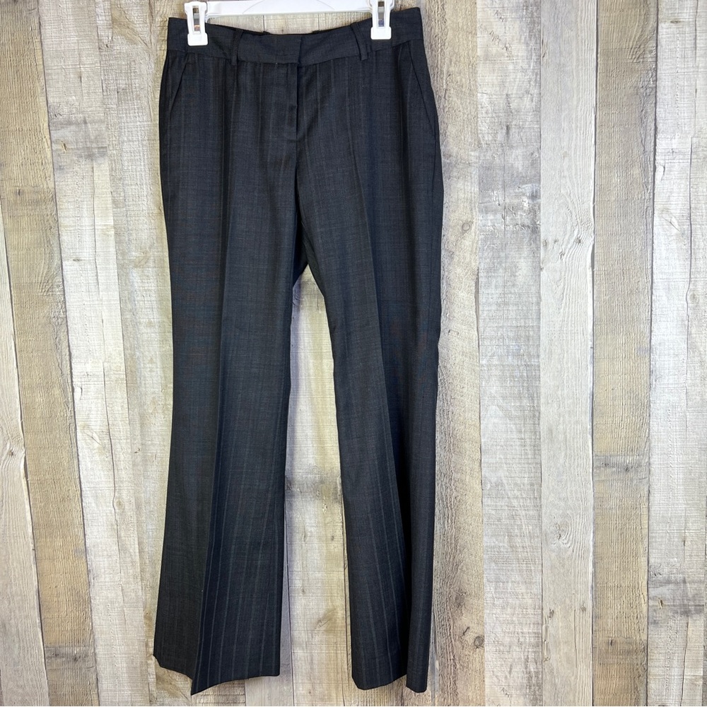 Anne Klein Size 2P Gray/Black Wool Blend Lined Dress Pants w/Front Pocke…